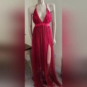 Red photography dress